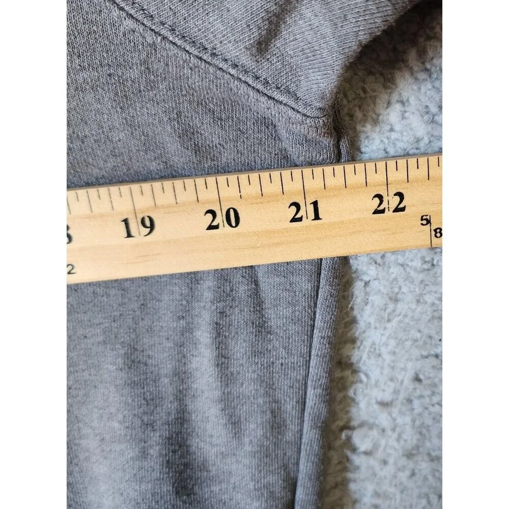 The North Face Gray Logo Long Sleeve Pullover Kangaroo Pocket Hoodie Size Medium